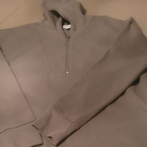 Gray Half-Zip Hoodie